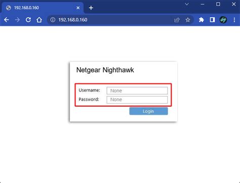 nighthawk default password